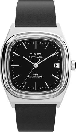 Timex E-line 34mm - men - stainless steel/Leather - One Size - Black