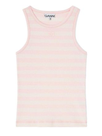 Ganni Soft Cotton Rib Tank Top