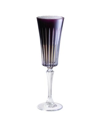 Barski Set Of 6 Colored Champagne Flutes Glasses