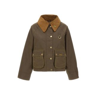 Barbour Corduroy-collar Check-cuff Jacket