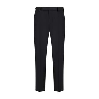 Pantaloni Torino Slim-fit Trousers, male, Black, Size: M Slim Wool Trousers