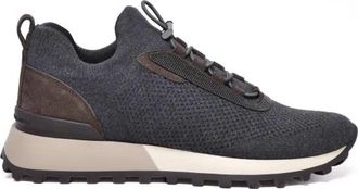 Brunello Cucinelli Schoenen, Dames, Grijs, 38 1/2 EU, Wol, Sneaker van stof
