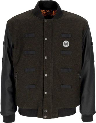 Dolly Noire Corporate Bomber Jack Zwart - Heren - Bomber jackets - Zwart - L - Wol - Jassen