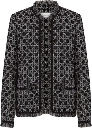 Dior Macrocannage Regular-Fit Jas - Dames - Zomerjassen - Zwart - 2XS - Katoen - Jassen