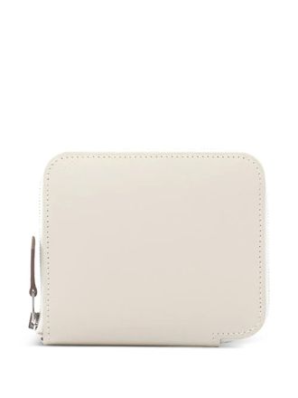 Herm&egrave;s 2025 Azap zipper wallet - women - Silk/Calf Leather - One Size - Neutrals