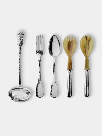 Pampaloni Troia Silver-Plated Serving Utensils (Set of 5)