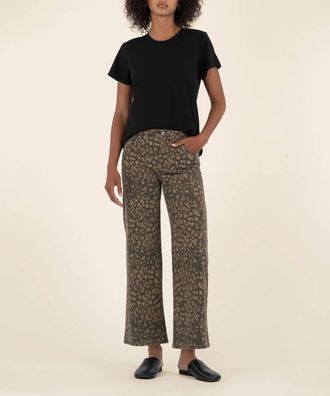 Kut from the Kloth Meg High Rise Wide Leg Pants In Wood