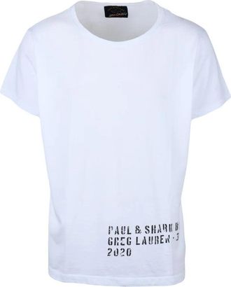 Paul & Shark White Cropped Cotton T-Shirt