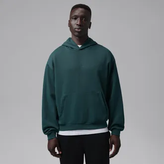 Nike Jordan Mens Jordan Sport Hoop Fleece Pullover Hoodie in Green | IM7551-378