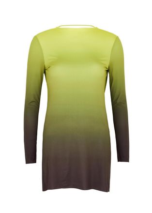 Gimaguas Alba Ombré Jersey Mini Dress - Green - S (UK8-10 / S)