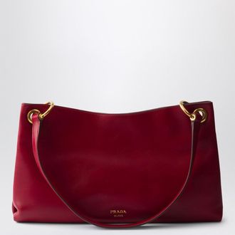 Prada Etude large shoulder bag in ruby leather
