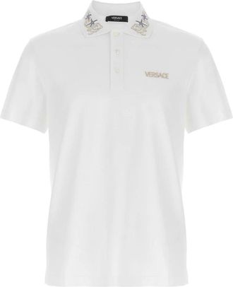 Versace Klassieke Polo Shirt voor Mannen - Heren - Polos - Wit - S - Tops