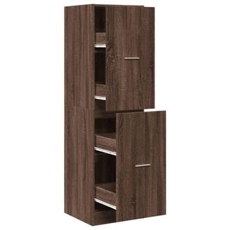 Berkfield Home Apothecary Cabinet&not;Brown Oak 40x41x144.5 cm Engineered Wood in Brown