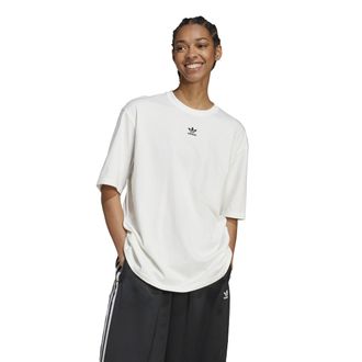 adidas T-Shirt ADIDAS ORIGINALS ESS BOYFR TEE, Damen, Gr. XXL, weiss (wei&szlig;), Obermaterial: 100% Baumwolle, normal, Rundhals, Shirts T-Shirt, sportlicher Stil