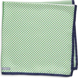 Nordstrom Panel Silk Pocket Square in Green at Nordstrom