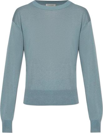 By Malene Birger Mantea Sweater - Dames - Ronde hals truien - Blauw - S - Wol - Truien & Vesten