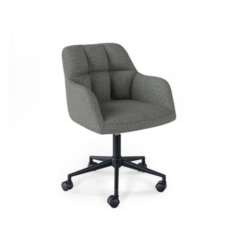Koketto Home Silla de escritorio acolchada en gris oscuro