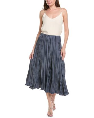 Vince Crinkled Paneled Maxi Skirt
