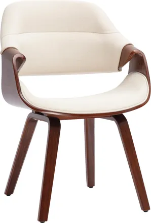 Clp Silla De Comedor Maira Nogal/crema Tela