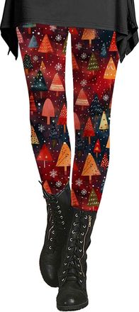 Generic Christmas Running Clothes for Women Novelty Xmas Tree Graphic Jogging Tights High Waisted Running Leggings Novelty Xmas Gift Pant Fashion Fall Tights 