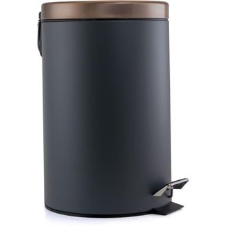 Elama 1.5 Gallon Stylish Grey and Copper Soft Pedal Office, Kitchen and Bathroom Trash Bin at Nordstrom