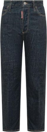 Dsquared2 Navy Blue Straight Leg Jeans