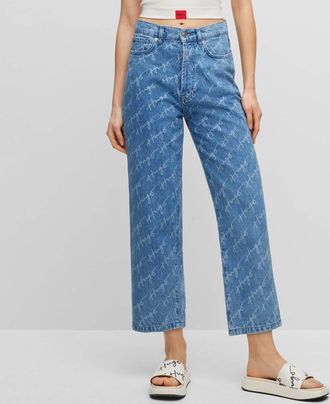 HUGO BOSS Dames Hugo 933 Regular-Fit Jeans in Blauw