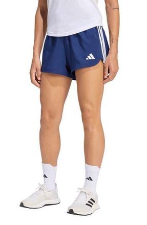 adidas Pacer High Waist Climacool Shorts in Dark Blue/White at Nordstrom Rack, Size X-Small