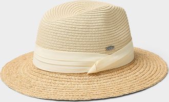 Canadian Hat Womens Two-tone paper straw fedora