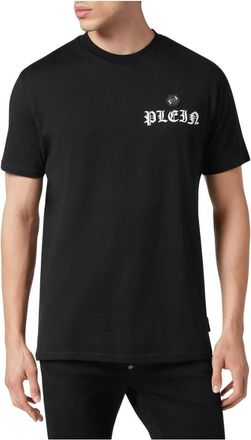 Philipp Plein T-shirt Ronde Hals SS Hexagon - Heren - T-shirts - Zwart - 3XL - Katoen - Tops