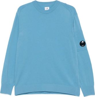 C.P. Company Maglione in lana con applicazione Lens - Blu