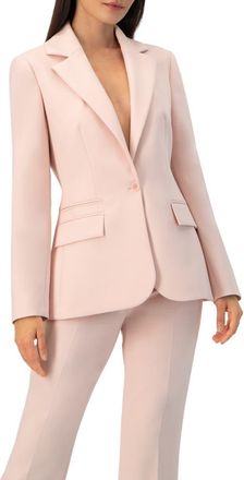 Ivonne Single-Button Classic Blazer in Dusty Pink at Nordstrom, Size 10
