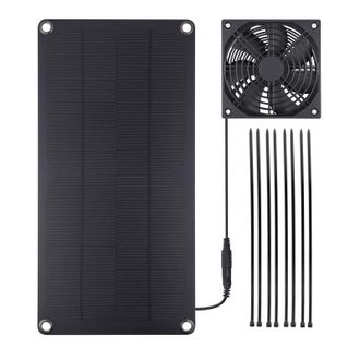 OEM Ventilador Solar Doble De 10 W Para Gallinero, Invernadero, Cobertizo, Alojamiento Para Animales Con Panel Monocristalino E Ipx7