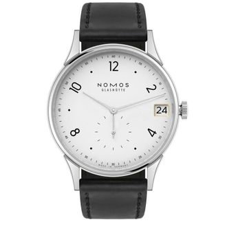 NOMOS Glash&uuml;tte Minimatik Hand Wind White Dial Mens Watch 1250