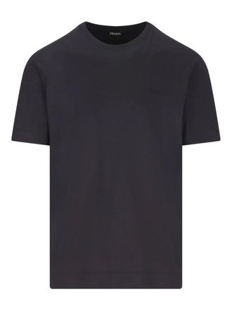 Ermenegildo Zegna crew-neck short-sleeve T-shirt - men - Cotton - 46 - Blue