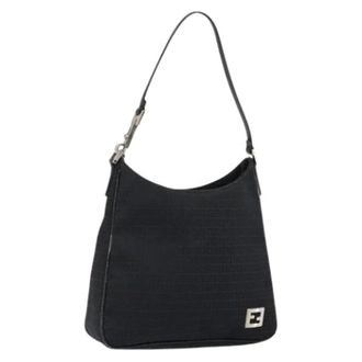 Fendi Pre-owned Vintage Canvas Schoudertas - Dames - Pre-owned - Zwart - Maat: ONE Size