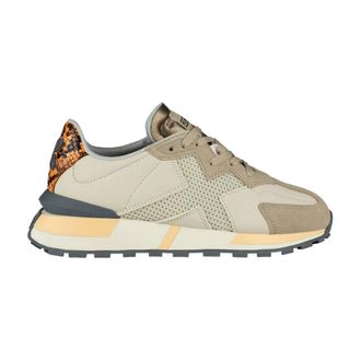 Munich Schoenen, Dames, Beige, 36 EU, Leer, Beige Casual Leren Dames Sneakers
