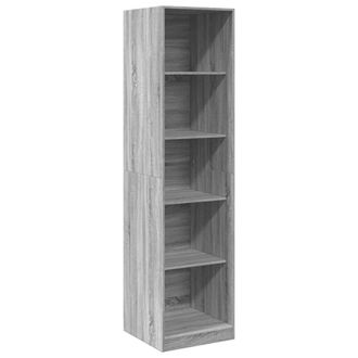 Berkfield Home Wardrobe Grey Sonoma 50x50x200 cm Engineered Wood | Size: 50 x 50 x 200 cm