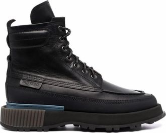 Buttero Enkellaarsjes van Leer - Heren - Veterlaarzen - Zwart - 44 EU - Leer - Schoenen