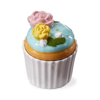 Tag Flower Cupcake Trinket Dish Multi Earthenware Spring in White at Nordstrom