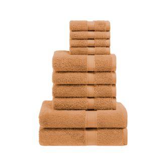 Superior Egyptian Cotton Solid 10-Piece Towel Set