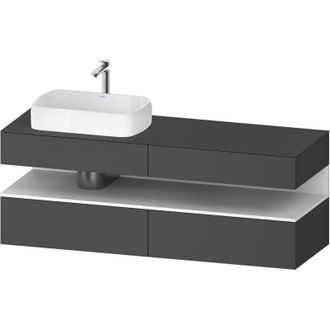 Duravit Duravit - Qatego Consola Mueble Bajo Lavabo, 2 Cajones, 2 Cajones