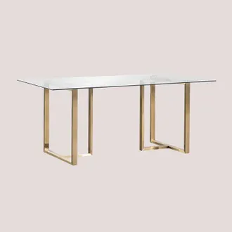 Sklum Mesa de Comedor Rectangular en Vidrio y Acero (180x90 cm) Lesley SKLUM