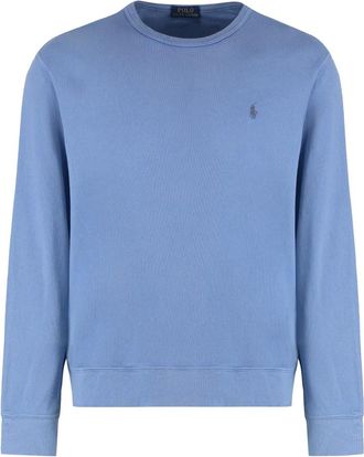 Polo Ralph Lauren Geborduurd Logo Katoenen T-shirt - Heren - Sweatshirts - Blauw - XL - Katoen - Hoodies & sweatvesten