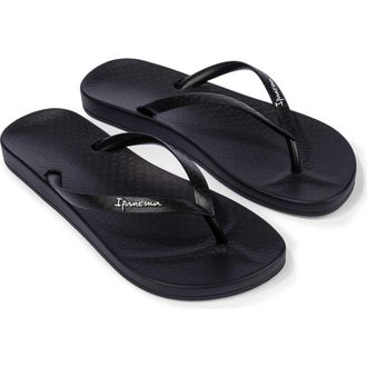 Ipanema Ana Colors Flip Flop in Black/black at Nordstrom, Size 10