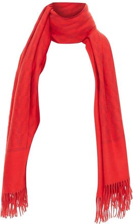 Valentino Vlogo Fringed Cashmere Blanket Scarf (Authentic Pre-Loved)