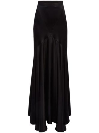 Nina Ricci satin mermaid maxi skirt - women - Viscose/Silk - 36 - Black