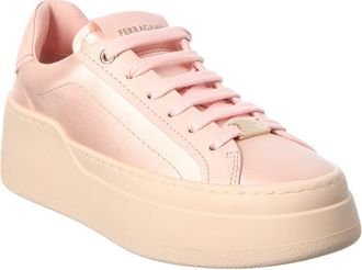 Ferragamo Dahlia Leather & Satin Sneaker