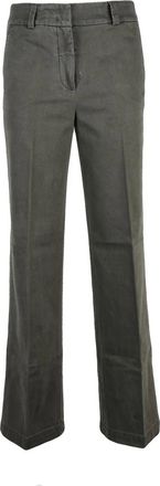 PESERICO Green Stretch Cotton Cargo Pants