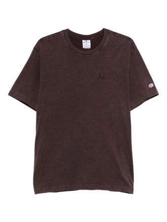 Champion logo-embroidered T-shirt - men - Fabric - S - Brown